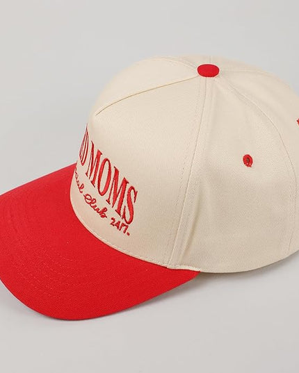 MIRMARU Two-Tone Vintage Canvas Trucker Hats for Men & Women, Adjustable Size Baseball Caps with Trendy Embroidered Design