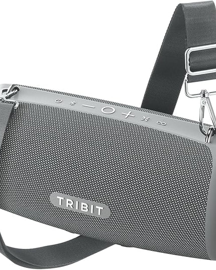 Tribit Portable Bluetooth Speaker StormBox Lava, 80W Loud Wireless Speaker, 24H Playtime, IP67 Waterproof, BT5.4, Custom EQ, XBass, Built-in Mic, TWS Pairing for Camping/Beach/Travel/Outdoor (Gray)