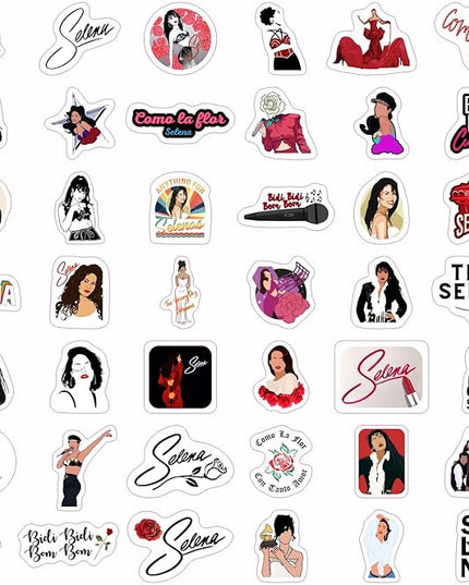 BulbaCraft Selen_a Quintanill_a Stickers for Water Bottles - Waterproof Selenaa Stickers, Gifts for Women and Men, Gifts for Women & Men