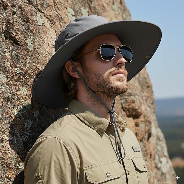 Wide Brim Bucket Hat Men Fishing Hiking Gardening Hat for Men and Women Fisherman Hat UPF 50+