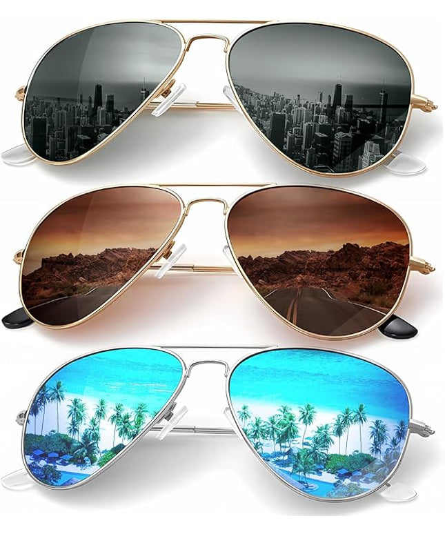 KALIYADI Classic Aviator Sunglasses for Men Women Driving Sun glasses Polarized Lens UV Blocking