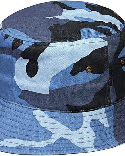 Falari Men Women Unisex Cotton Bucket Hat 100% Cotton Packable for Travel Fishing Hunting Summer Camp