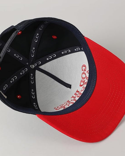 MIRMARU Two-Tone Vintage Canvas Trucker Hats for Men & Women, Adjustable Size Baseball Caps with Trendy Embroidered Design
