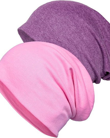 Senker Fashion Slouchy Beanie Hats for Women Men, Chemo Headwear Cotton Beanies Soft Lightweight Chemo Skull Cap Elastic
