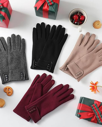 Clothirily Winter Gloves for Women, Touchscreen Texting Winter Gloves Women, Fleece Lined Warm Winter Glove for Cold Weather