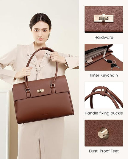 LOVEVOOK Laptop Bag for Women Work Tote Messenger Bag Waterproof Business Office Professional Handbag Shoulder Bag