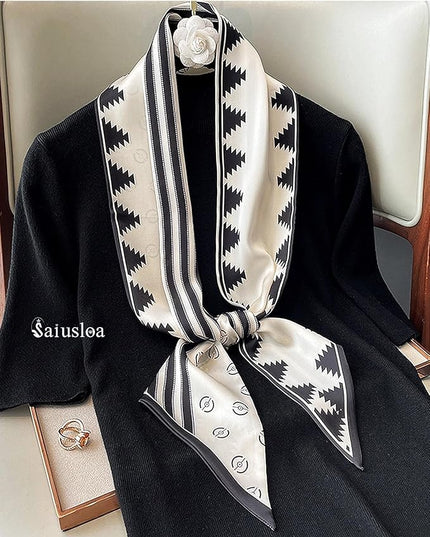 Purse Scarf For Handbags Head Scarves For Women's Hair Bags Scarfs Long Skinny Scarves Fashion Silky