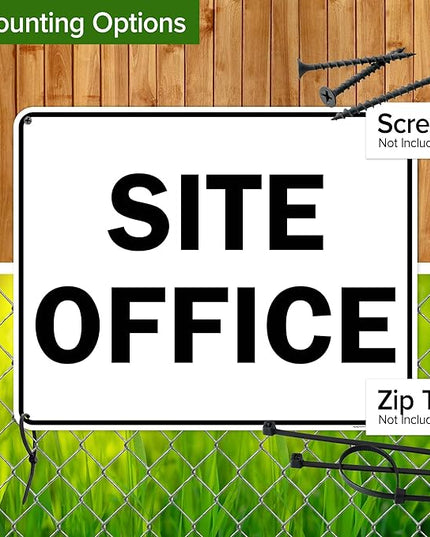 Site Office Sing Sign, 24x30 Inches, Rust Free .063 Aluminum, Fade Resistant, Made in USA by My Sign Center