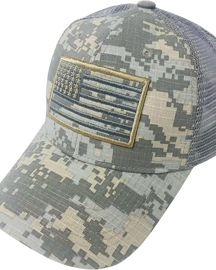 Roytrense Embroidered American Flag Unisex Baseball Cap (100% Cotton)