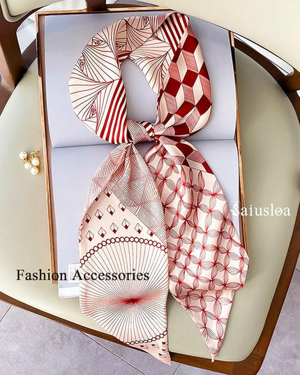 Purse Scarf For Handbags Head Scarves For Women's Hair Bags Scarfs Long Skinny Scarves Fashion Silky