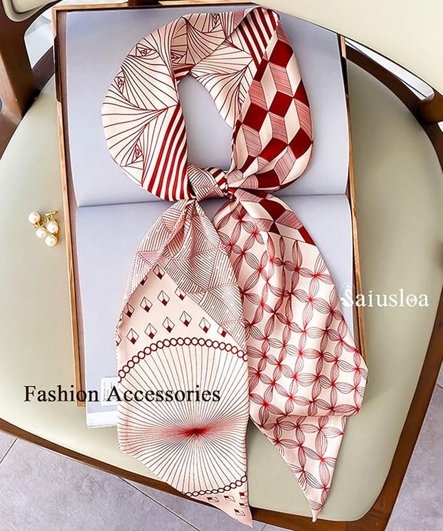 Purse Scarf For Handbags Head Scarves For Women's Hair Bags Scarfs Long Skinny Scarves Fashion Silky