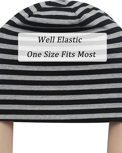 ZLYC Cotton Thin Slouchy Beanie Hat for Men Women Fashion Soft Stretch Knit Skull Cap