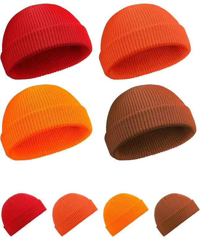 SATINIOR Fisherman Beanie Trawler Beanie Winter Watch Hat Roll up Edge Skullcap Unisex
