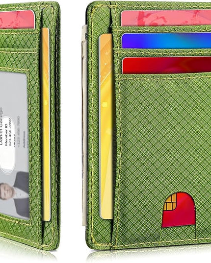 Artpaxy Slim Wallet for Men & Women, Minimalist Front Pocket Card Holder for Travel, RFID Blocking, Water Resistant Nylon Wallet for ID & Cash & Credit Card
