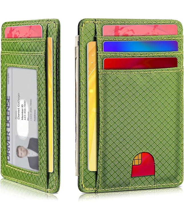 Artpaxy Slim Wallet for Men & Women, Minimalist Front Pocket Card Holder for Travel, RFID Blocking, Water Resistant Nylon Wallet for ID & Cash & Credit Card