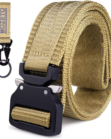 MOZETO Tactical Belts for Men 1.5" Nylon EDC CCW Gun Belt for Concealed Carry Holsters with Heavy Duty Quick Release Buckle