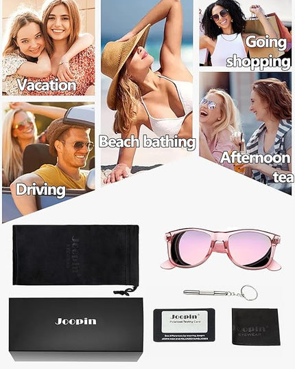 Joopin Square Sunglasses Polarized UV Protection Trendy Designer Sun Glasses Men Women
