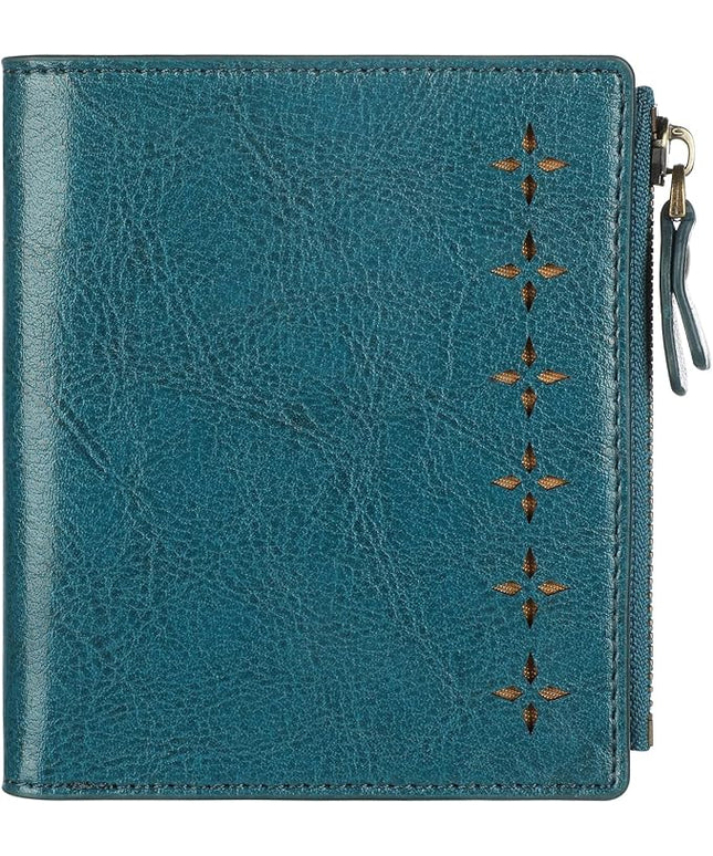 Lavemi Ultra Thin Small Compact Leather Womens Girls Wallets RFID Blocking Credit Card Holder for Women