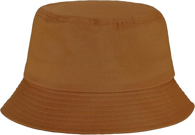 Umeepar Unisex Cotton Packable Bucket Hat Sun Hat Plain Colors for Men Women