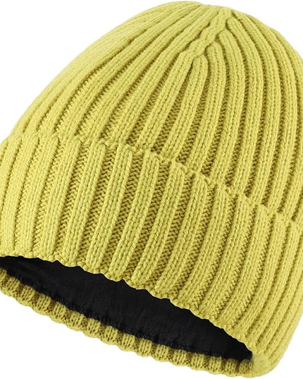 Connectyle Fleece Lined Cuffed Beanie Hat for Men Women Knitted Winter Wool Beanies Skull Cap Warm Watch Hat