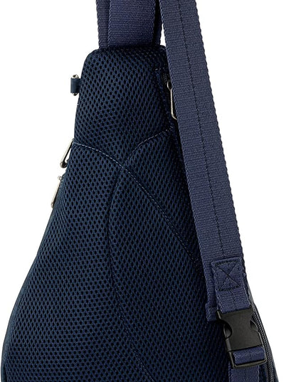 Sakroots On The Go Sling Bag for Women in Eco-Twill, Large Convertible Crossbody Backpack With Main Zipper Closer, Made From Recycled Materials - Indigo Spirit Desert