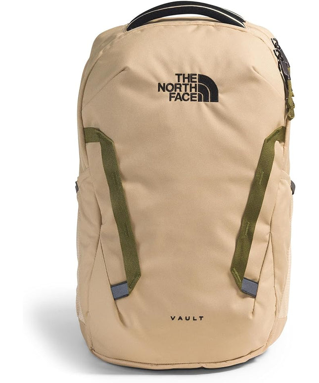 The North Face Vault Everyday Laptop Backpack - Commuter Travel Bag, Water-Repellent Finish, Spacious Compartment, Khaki Stone/TNF Black, One Size