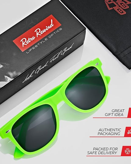 Retro Rewind Polarized Sunglasses for Men and Women - UV Protection Classic Sun Glasses