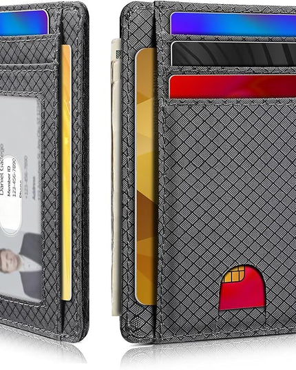 Artpaxy Slim Wallet for Men & Women, Minimalist Front Pocket Card Holder for Travel, RFID Blocking, Water Resistant Nylon Wallet for ID & Cash & Credit Card