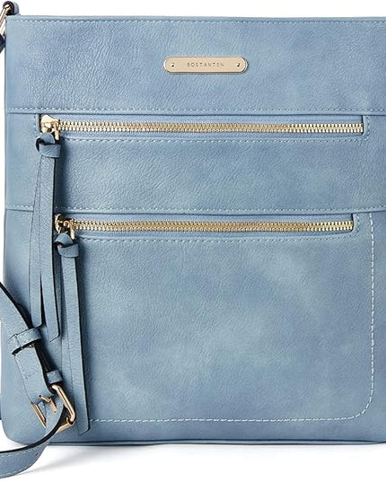 BOSTANTEN Crossbody Purses for Women Medium Shoulder Bag Quilted Handbags with Zipper Pocket