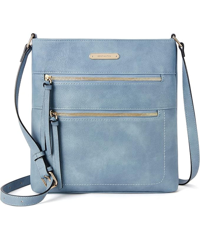 BOSTANTEN Crossbody Purses for Women Medium Shoulder Bag Quilted Handbags with Zipper Pocket