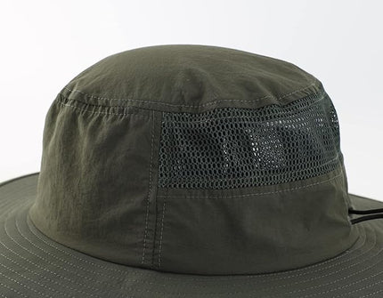 Home Prefer UPF50+ Mens Sun Hat Wide Brim Fishing Hat Womens UV Protection Cap Breathable Mesh Safari Gardening Bucket Hat