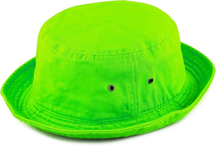 The Hat Depot Bucket Hat - Unisex 100% Cotton & Denim UPF 50 Packable Summer Travel Beach Sun Hat