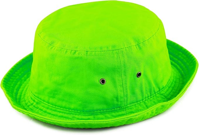 The Hat Depot Bucket Hat - Unisex 100% Cotton & Denim UPF 50 Packable Summer Travel Beach Sun Hat