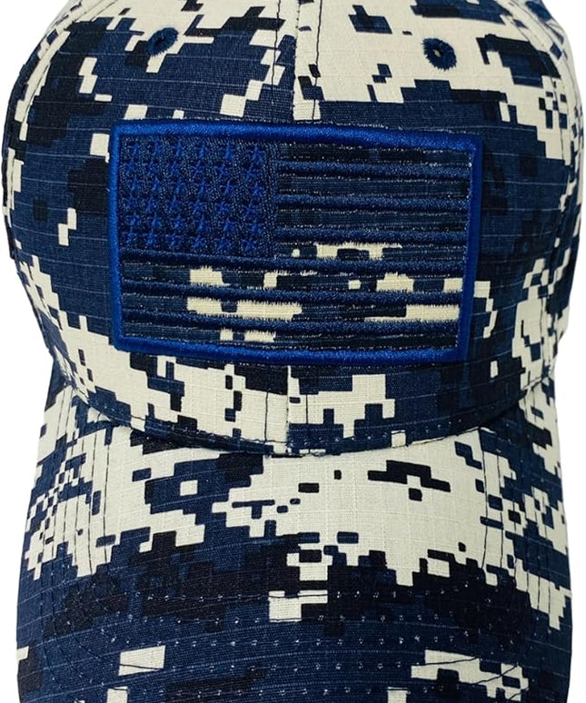 Roytrense Embroidered American Flag Unisex Baseball Cap (100% Cotton)