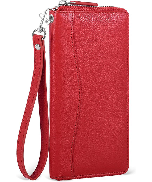 Oak Leathers Leather Wallet/Clutch/Purse for Women - RFID Womens Wallet Clutch with 8 Credit Card Holder, Coin Pocket, Gift for Women’s