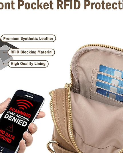 INICAT Small Anti Theft Crossbody Bags Women Valentine's Day Gifts, Vegan Leather Sling Cross Body Purse Travel Essentials