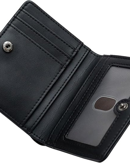 Alldaily Small RFID Wallet for Women Slim Compact Bifold Pocket Ladies Travel Mini Purse (Black)