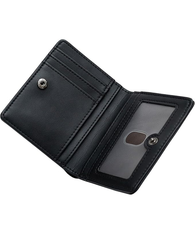 Alldaily Small RFID Wallet for Women Slim Compact Bifold Pocket Ladies Travel Mini Purse (Black)