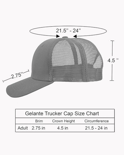 Gelante Mesh Trucker Hat Baseball Cap Structured Front Panel Wholesale LOT 12 Pack