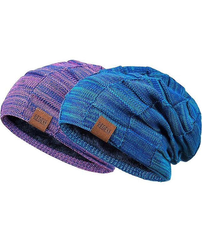REDESS Beanie Hat for Men and Women Winter Warm Hats Knit Slouchy Thick Skull Cap