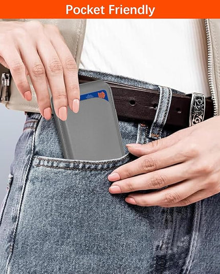 for Magsafe Wallet, Phone Cardholder with Adjustable Stand, Magnetic Card Holder with 3 Card Slots, Magnetic Wallet for iPhone 16/15/14/13/12 Series, Not for iPhone 13/12 Mini(Gray, Leather)