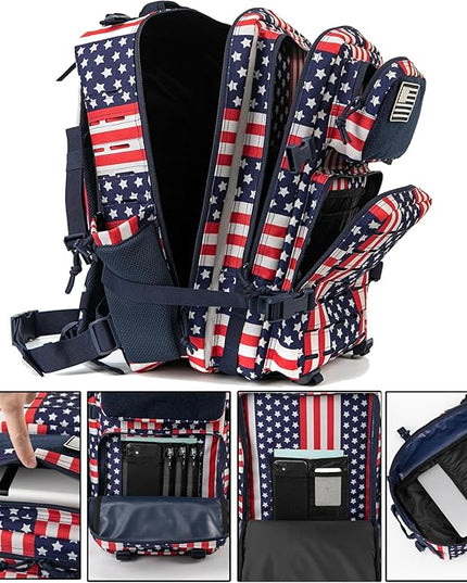 QT&QY 25L/45L Military Tactical Backpack For Men Molle Daypack 3 Day Bug Out Bag Hiking Rucksack With Bottle Holder