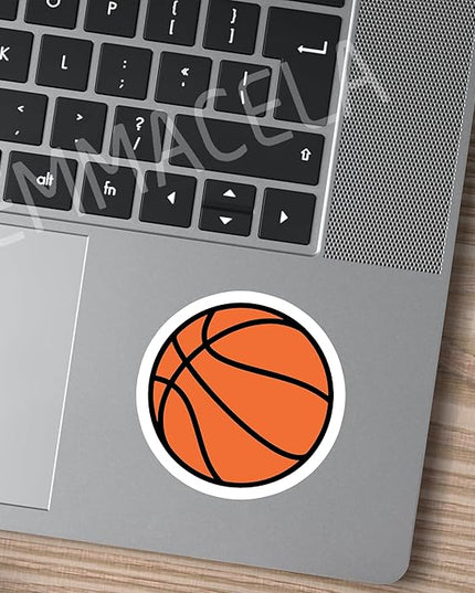 (3PCS) Basketball Stickers – Waterproof Vinyl Decals for Laptops, Water Bottles, Tumblers, Basketball Gift for Player Team and Fan 3" x 3".