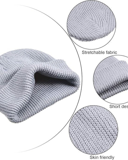 Geyoga 9 Pieces Winter Beanie Hats Trawler Short Beanie Watch Hat Warm Knit Fisherman Skull Cap for Men Women, 9 Colors
