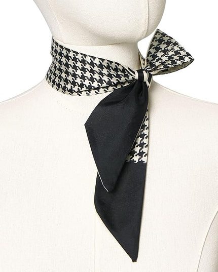 4 Pack Purse Scarf Handbags Skinny Twill Hair Scarves Narrow Neck Scarf Band Women Fashion Accessories Bag Charms
