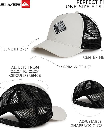 Quiksilver Men's Premium Cotton Adjustable Snap Back Logo Baseball Cap