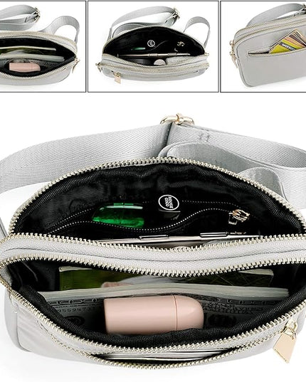 UTO Fanny Pack for Women Crossbody Trendy Fashion Belt Purse Chest Waist Hip Bumbag for Outdoor Shopping Travel Hiking