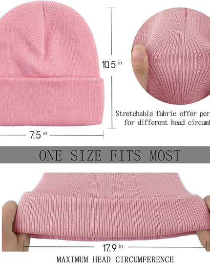 ZOORON 1&2 Pack Beanie for Men Women Slouchy Beanie Hats Winter Knit Caps Soft Ski Hat Unisex