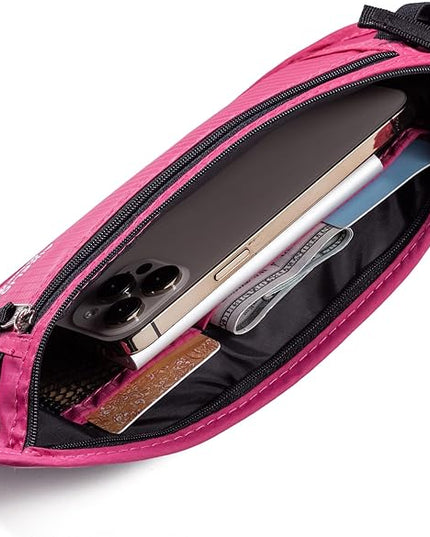 RFID Blocking Passport Holder - Money Belt & Travel Wallet, Travel Belt Bag Fanny Pack for Women