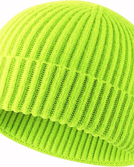 ROYBENS Swag Wool Knit Cuff Short Fisherman Beanie for Men Women, Winter Warm Hats